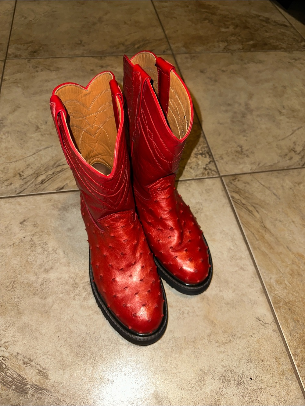 Women’s size 25,1/2 ostrich Don cocos Boots